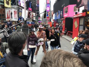 Sunday’s event brought SnapDragon apples to Times Square as the team handed out delicious SnapDragon apples and gave away a Schwinn bicycle in a live drawing. | SnapDragon apples